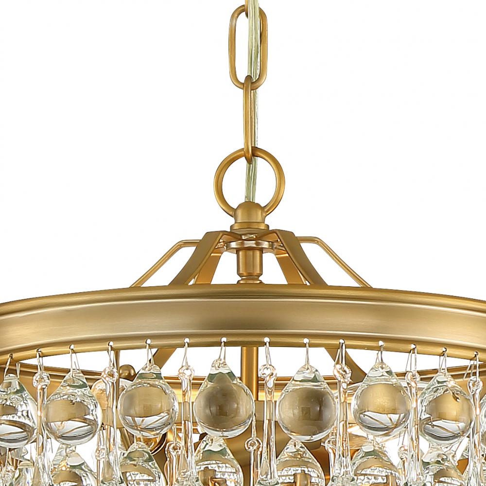 Crystorama CALYPSO 130-VG Mini Chandelier Modern - Vibrant Gold