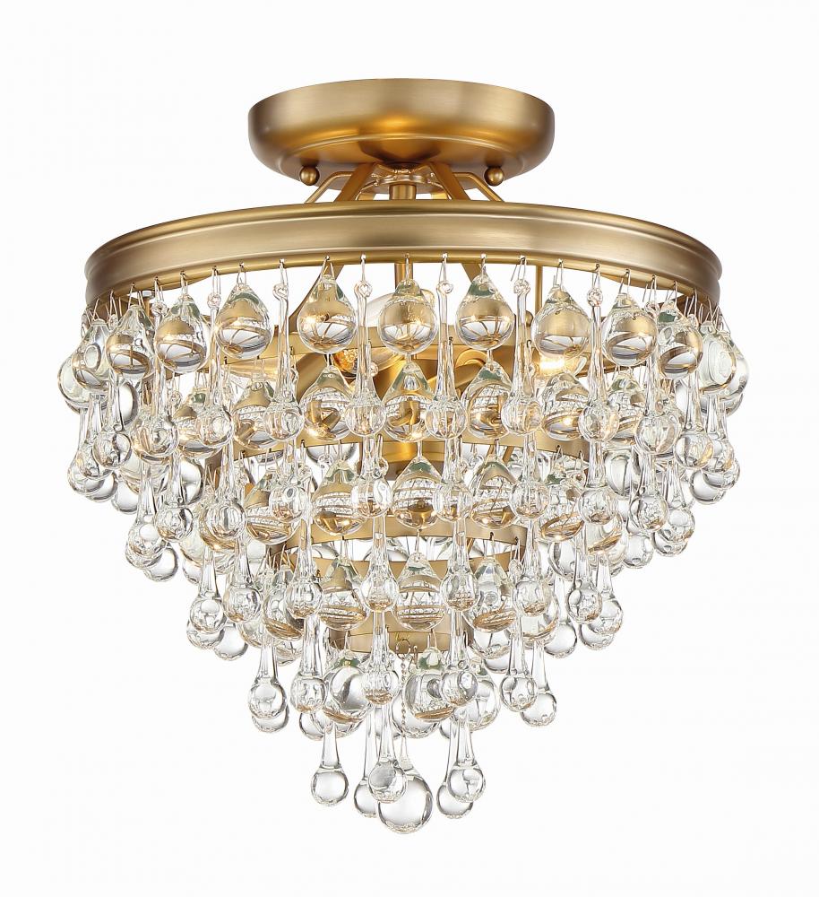 Crystorama CALYPSO 130-VG_CEILING Flush Mount Modern - Vibrant Gold