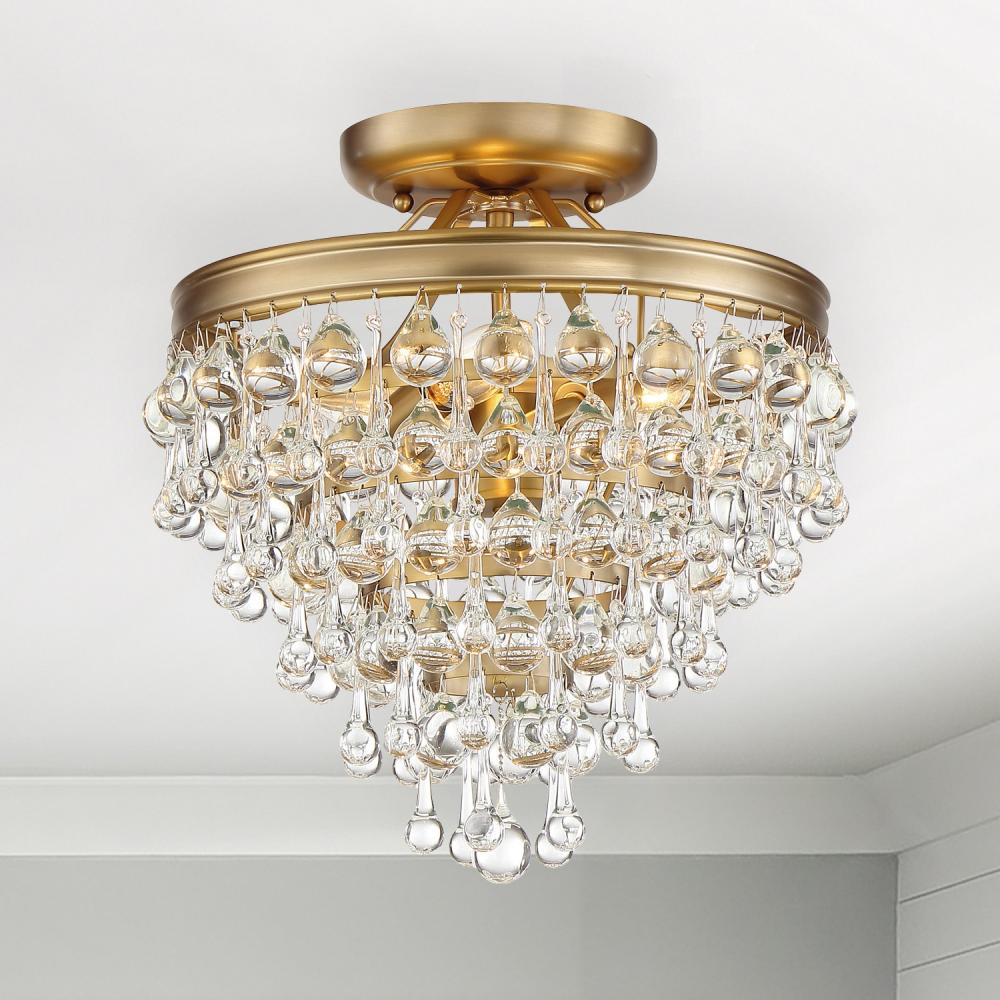 Crystorama CALYPSO 130-VG_CEILING Flush Mount Modern - Vibrant Gold