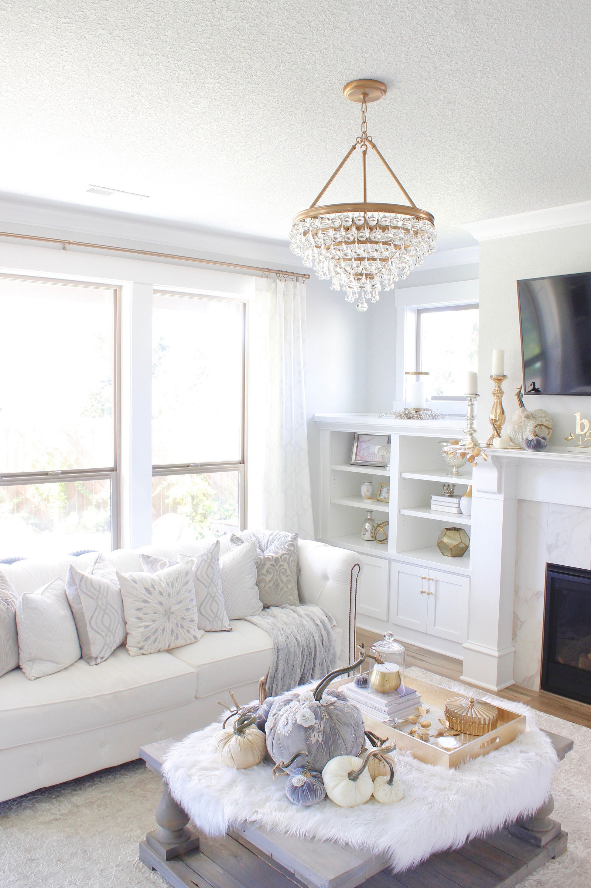 Crystorama Calypso 130-VG – 13 Inch – 3 Light – Pendant Light – Vibrant Gold – Damp Rated