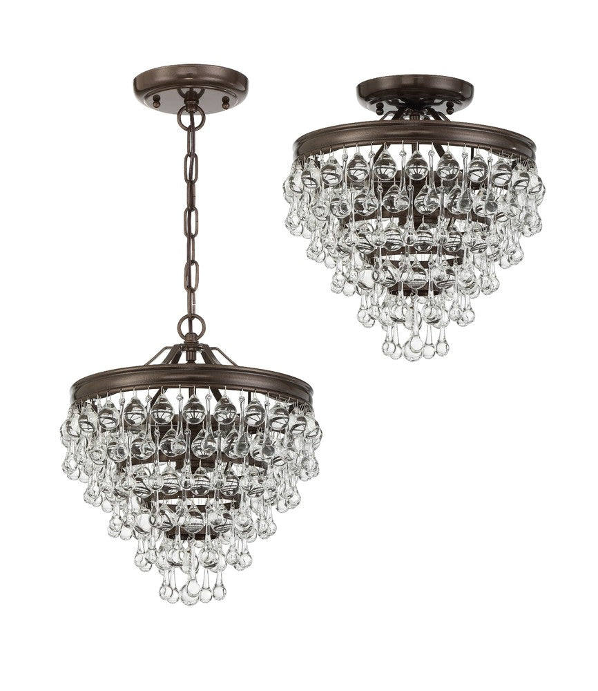 Crystorama CALYPSO 130-VZ Mini Chandelier Modern - Vibrant Bronze