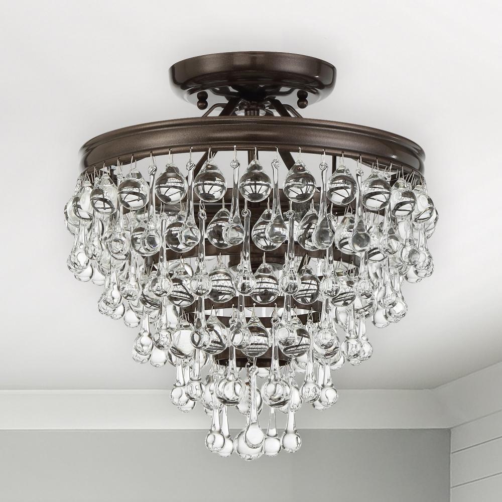 Crystorama CALYPSO 130-VZ_CEILING Semi Flush Mt Modern - Vibrant Bronze