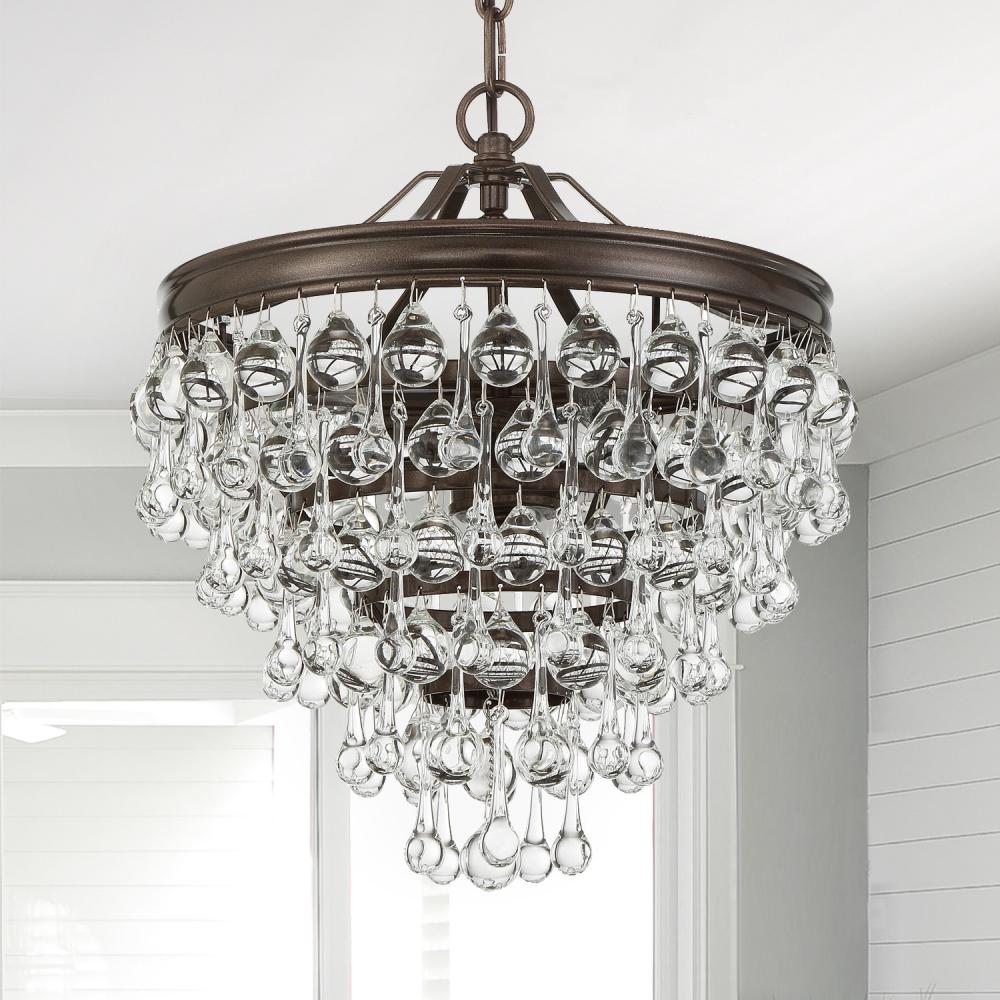 Crystorama CALYPSO 130-VZ Mini Chandelier Modern - Vibrant Bronze