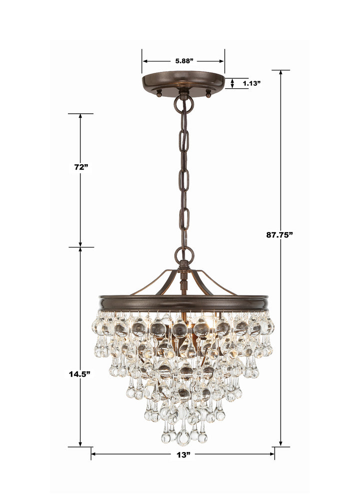 Crystorama CALYPSO 130-VZ Mini Chandelier Modern - Vibrant Bronze