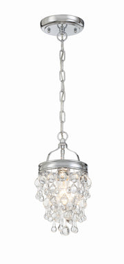Crystorama Calypso 131-CH – 7.25 Inch – 1 Light – Pendant Light – Polished Chrome – Damp Rated