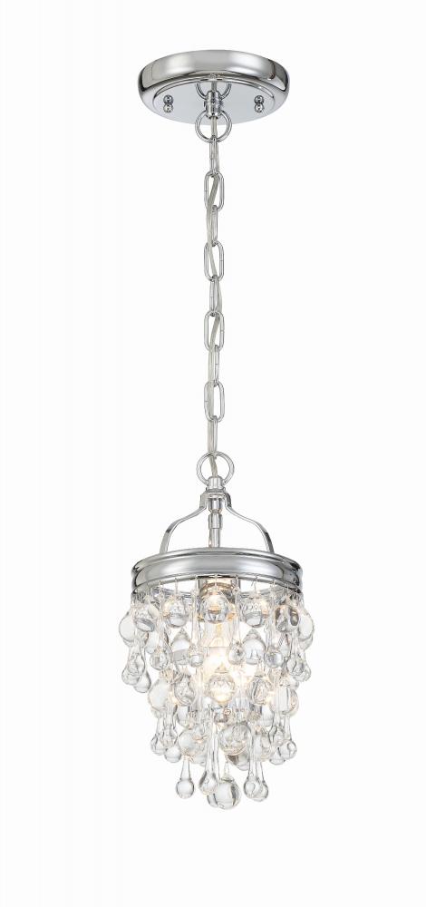 Crystorama CALYPSO 131-CH Mini Chandelier Modern - Polished Chrome