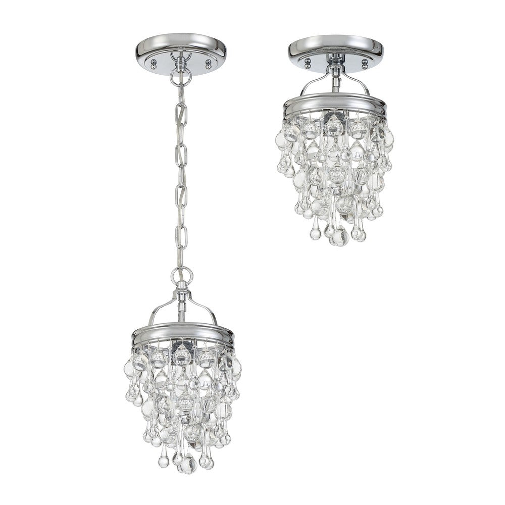 Crystorama CALYPSO 131-CH Mini Chandelier Modern - Polished Chrome