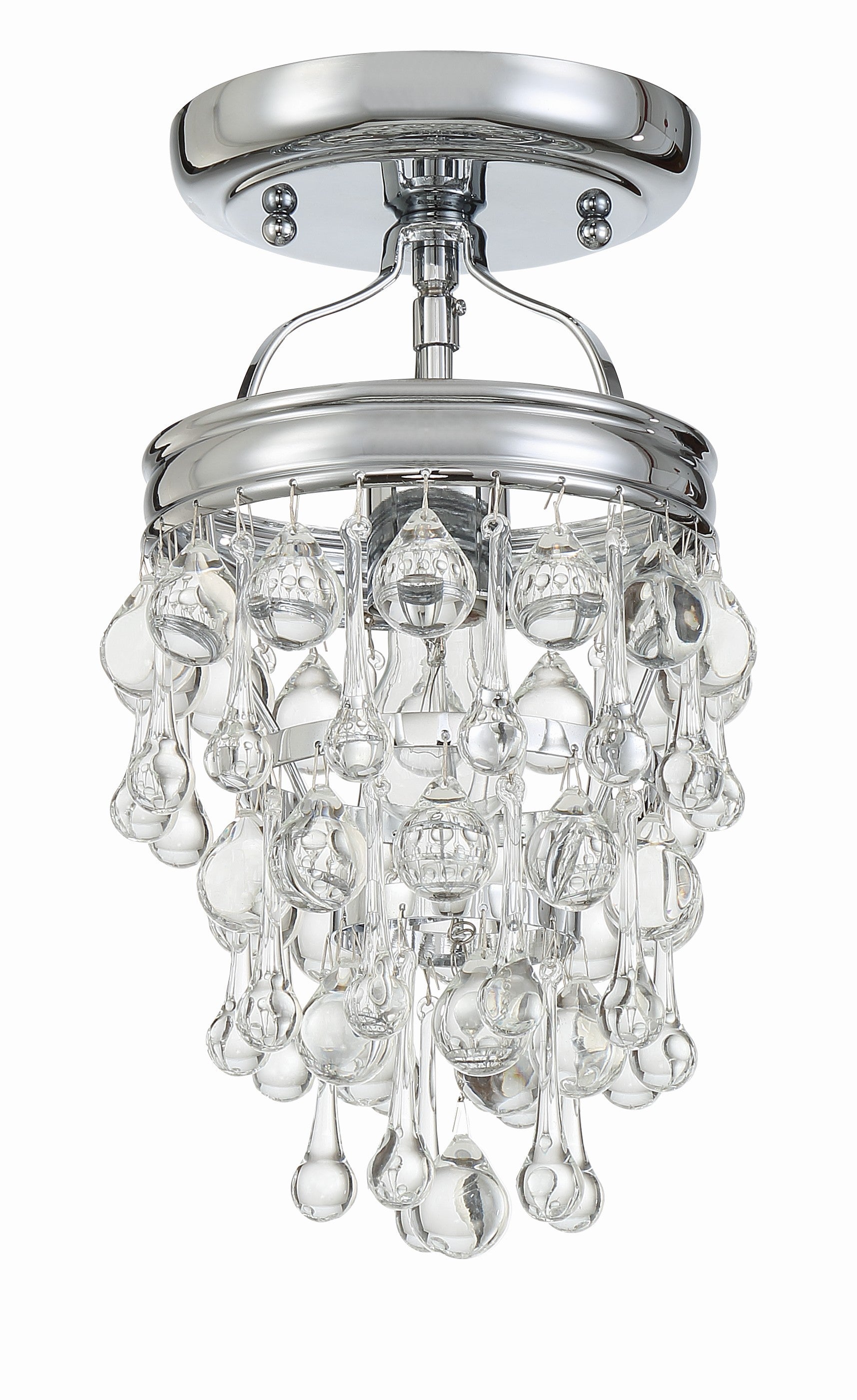 Crystorama Calypso 131-CH_CEILING – 7.25 Inch – 1 Light – Semi Flush Mount Light – Polished Chrome – Damp Rated