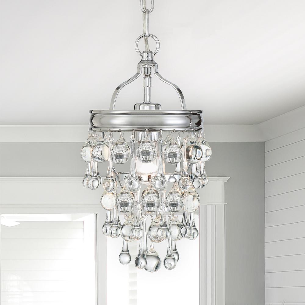 Crystorama CALYPSO 131-CH Mini Chandelier Modern - Polished Chrome