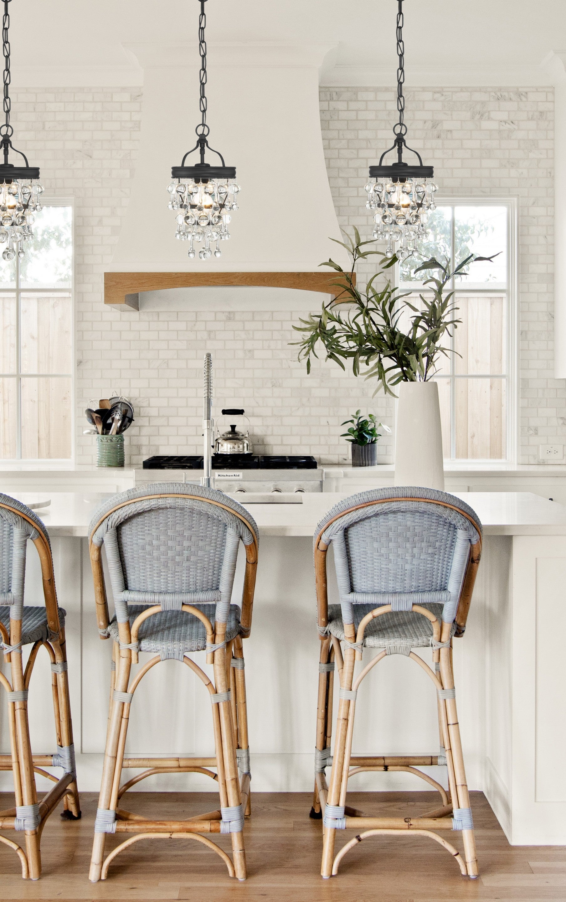 Crystorama Calypso 131-MK – 7.25 Inch – 1 Light – Pendant Light – Matte Black – Damp Rated