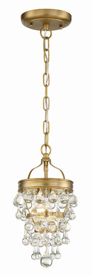 Crystorama Calypso 131-VG – 7.25 Inch – 1 Light – Pendant Light – Vibrant Gold – Damp Rated