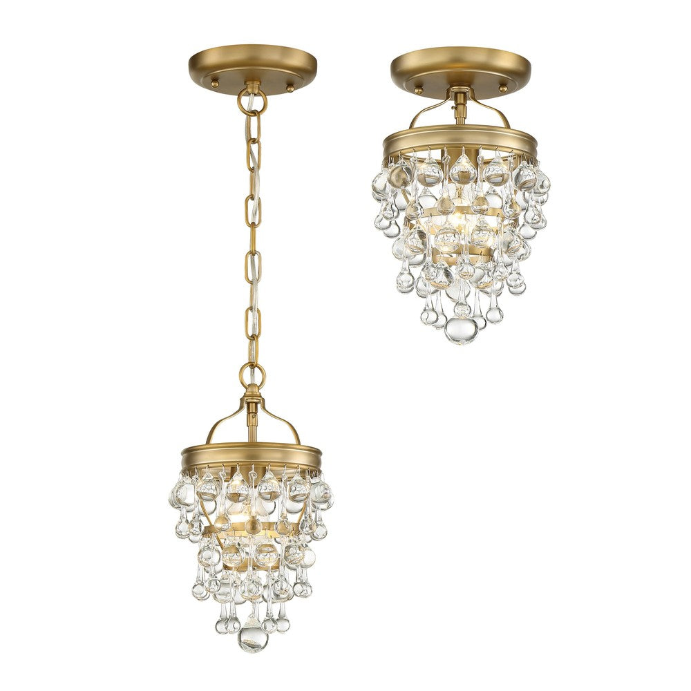 Crystorama CALYPSO 131-VG Mini Chandelier Modern - Vibrant Gold