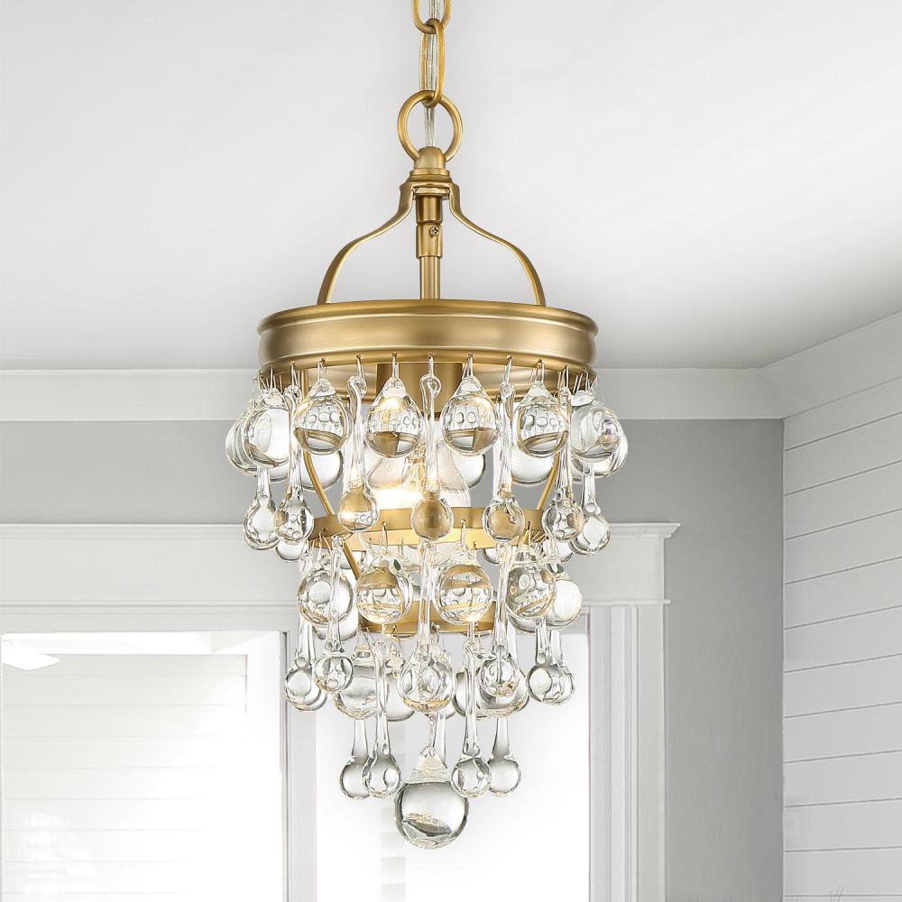 Crystorama CALYPSO 131-VG Mini Chandelier Modern - Vibrant Gold