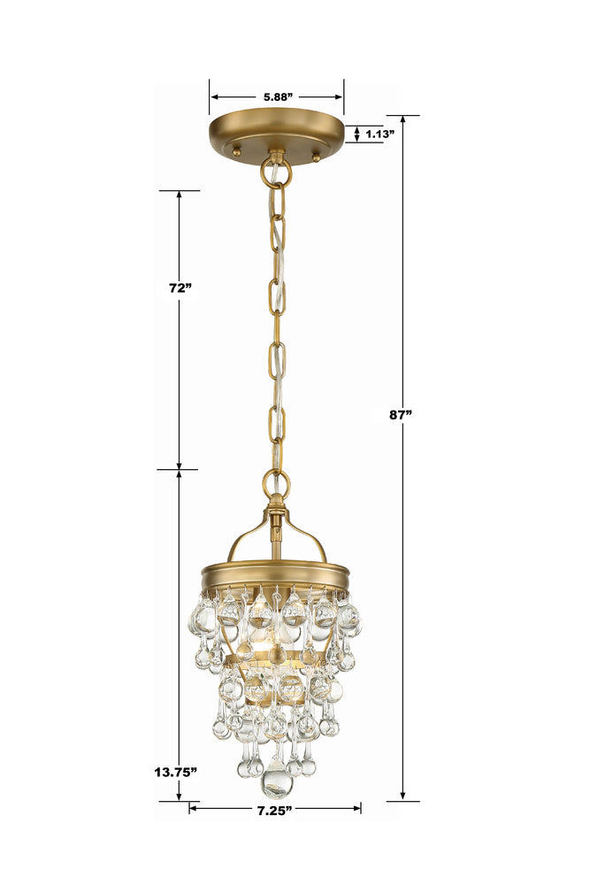 Crystorama CALYPSO 131-VG Mini Chandelier Modern - Vibrant Gold