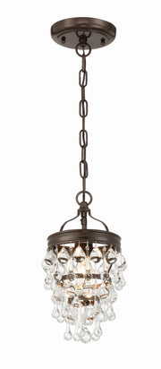 Crystorama Calypso 131-VZ – 7.25 Inch – 1 Light – Pendant Light – Vibrant Bronze – Damp Rated