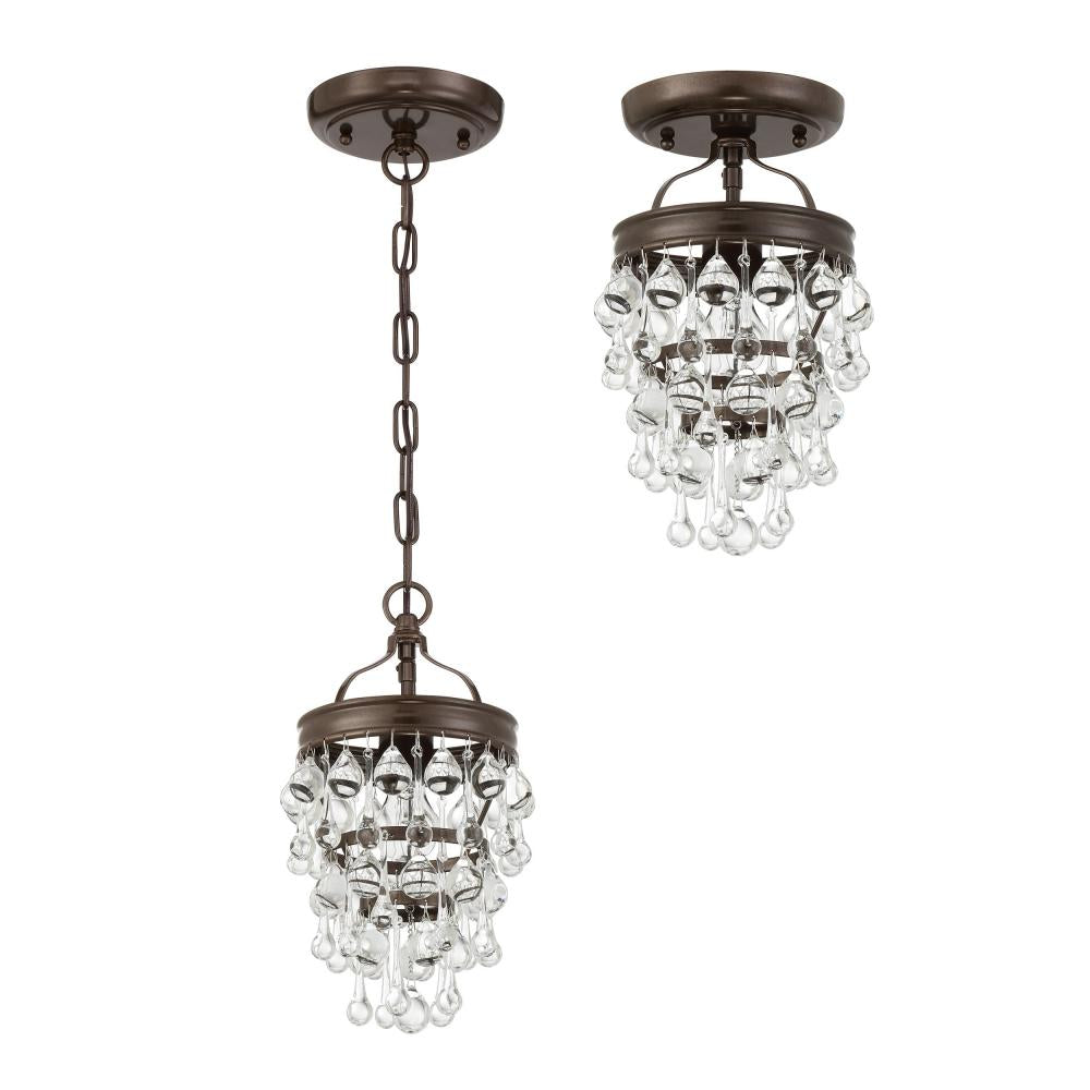 Crystorama CALYPSO 131-VZ_CEILING Semi Flush Mt Modern - Vibrant Bronze