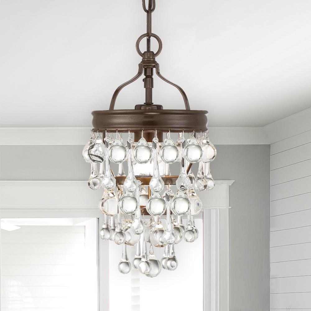 Crystorama CALYPSO 131-VZ Mini Chandelier Modern - Vibrant Bronze