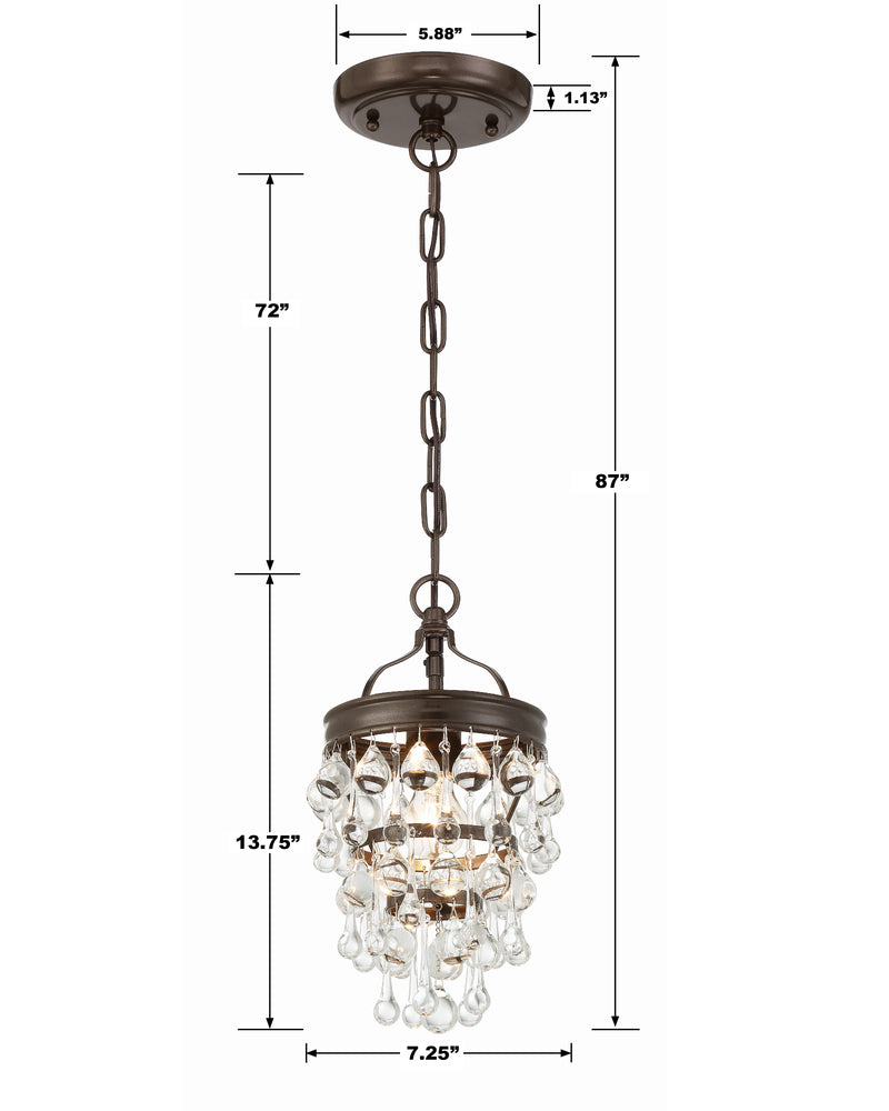 Crystorama CALYPSO 131-VZ Mini Chandelier Modern - Vibrant Bronze