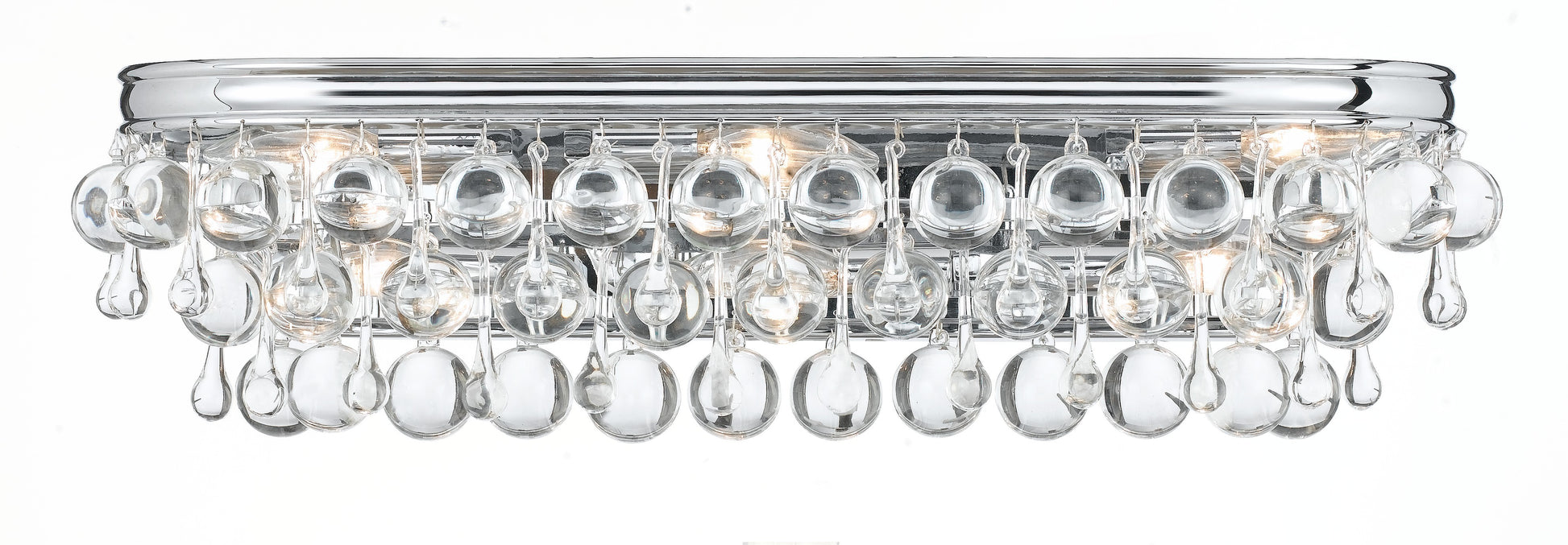 Crystorama Calypso 133-CH – 23 Inch – 6 Light – Bath Vanity Light – Polished Chrome – Damp Rated