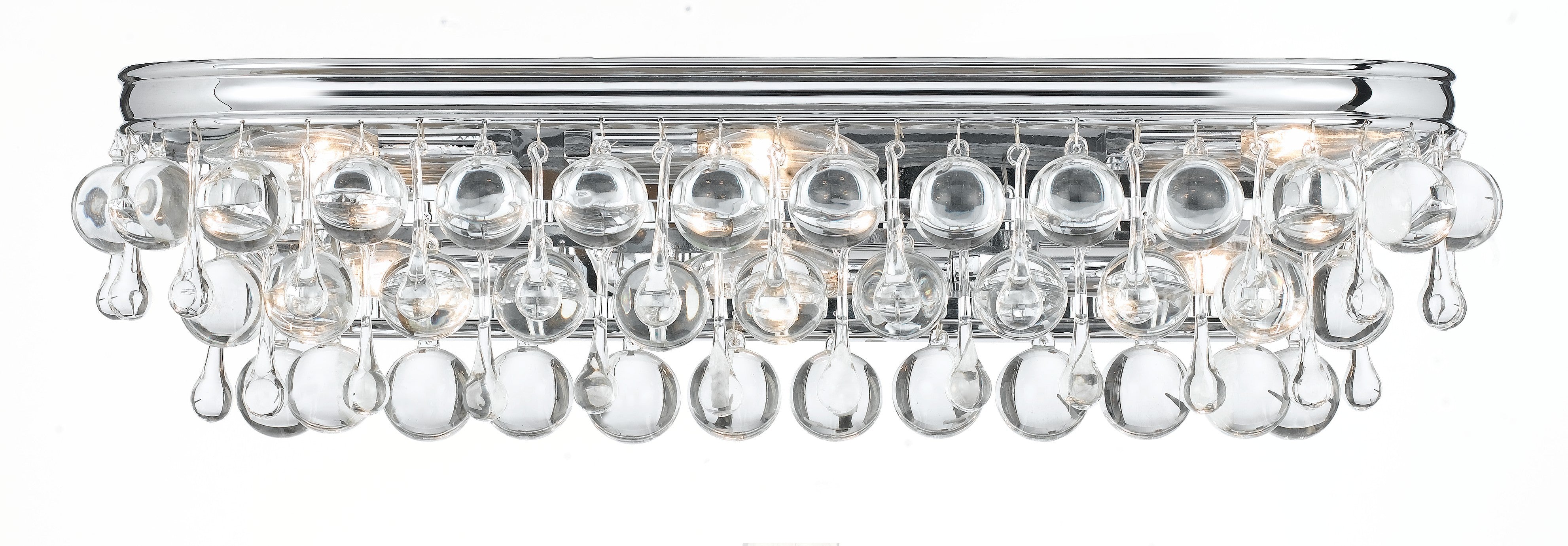 Crystorama Calypso 133-CH – 23 Inch – 6 Light – Bath Vanity Light – Polished Chrome – Damp Rated