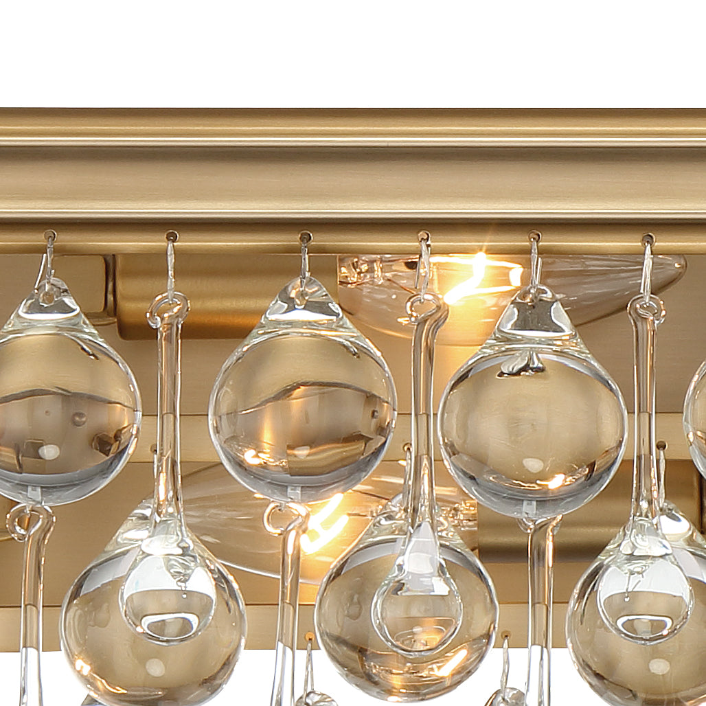 Crystorama Calypso 133-VG – 23 Inch – 6 Light – Bath Vanity Light – Vibrant Gold – Damp Rated