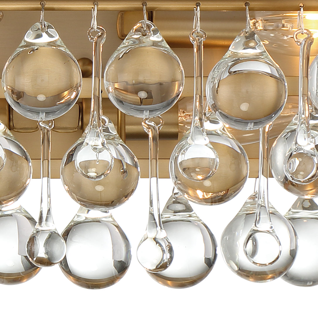 Crystorama Calypso 133-VG – 23 Inch – 6 Light – Bath Vanity Light – Vibrant Gold – Damp Rated