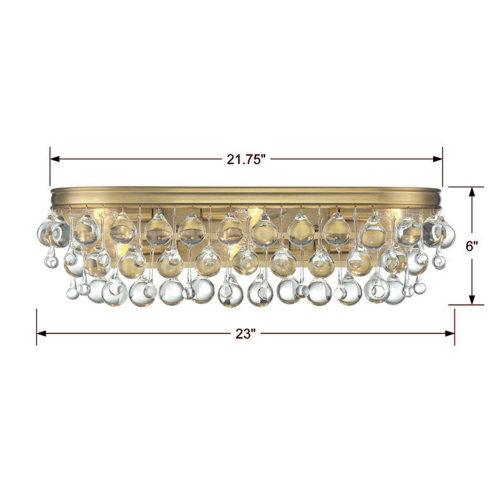 Crystorama CALYPSO 133-VG Bathroom Fixture Modern - Vibrant Gold