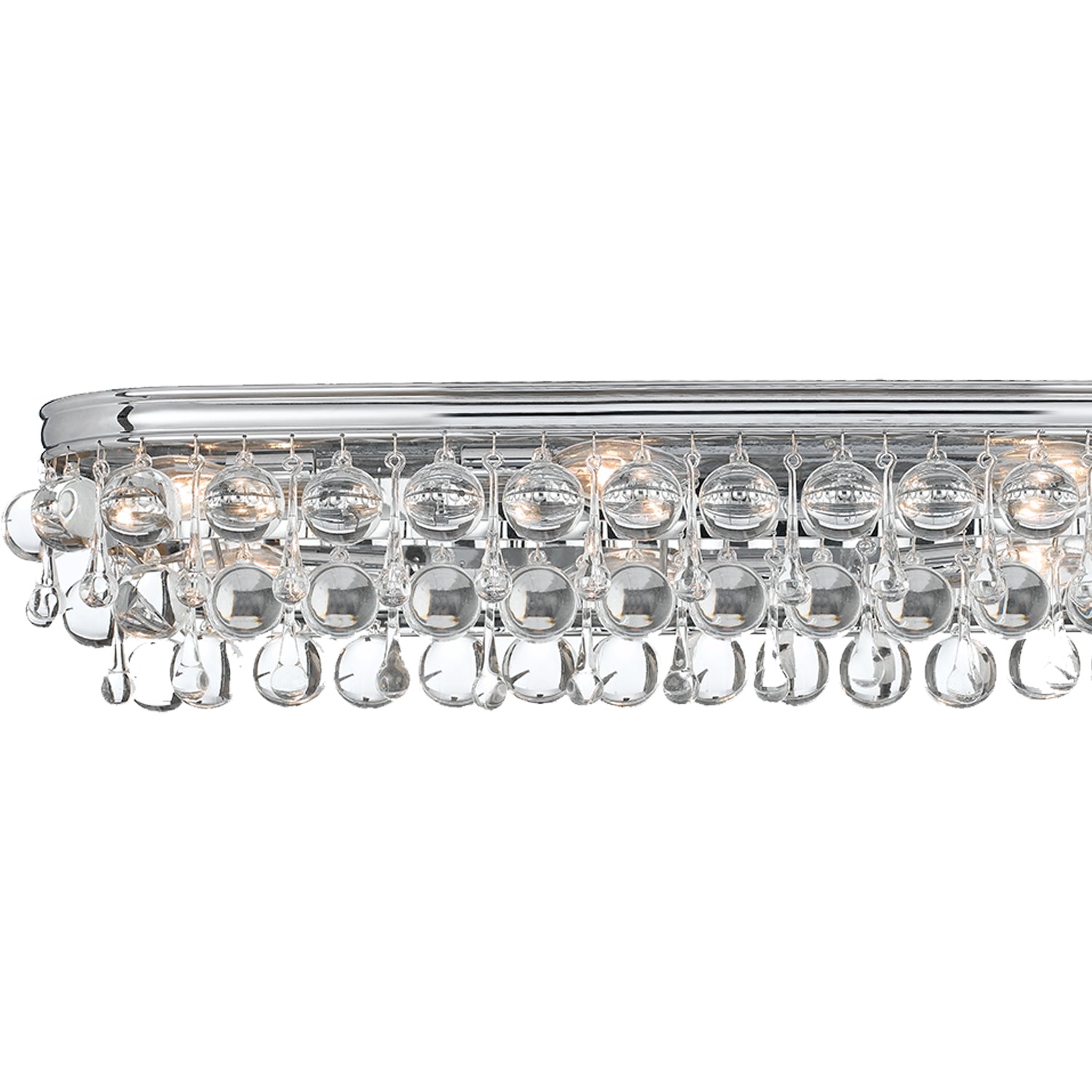 Crystorama Calypso 134-CH – 33 Inch – 8 Light – Bath Vanity Light – Polished Chrome – Damp Rated