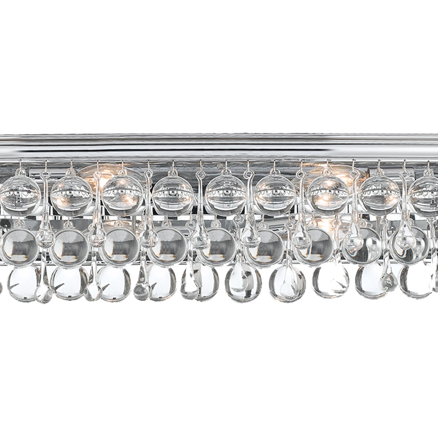 Crystorama Calypso 134-CH – 33 Inch – 8 Light – Bath Vanity Light – Polished Chrome – Damp Rated