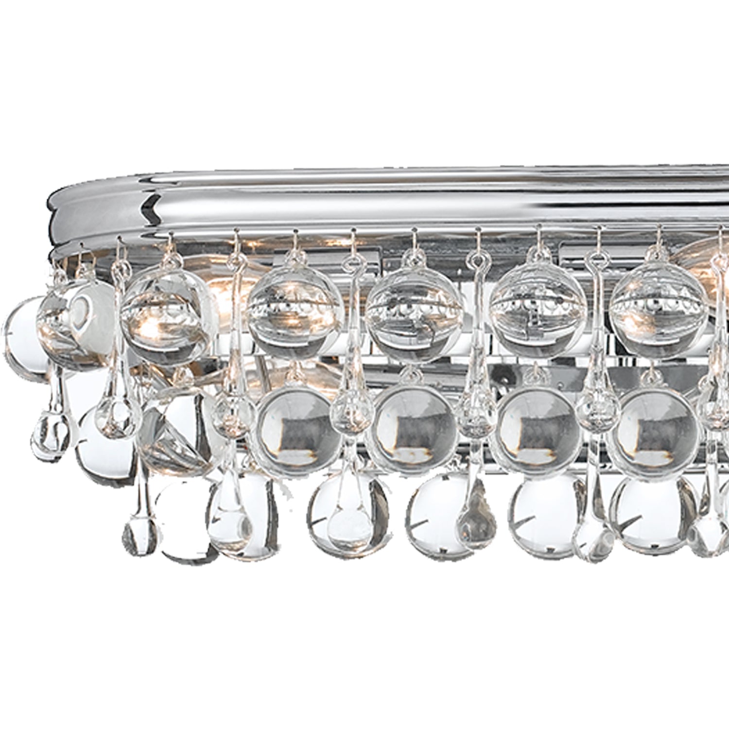 Crystorama Calypso 134-CH – 33 Inch – 8 Light – Bath Vanity Light – Polished Chrome – Damp Rated