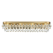 Crystorama Calypso 134-VG – 33 Inch – 8 Light – Bath Vanity Light – Vibrant Gold – Damp Rated
