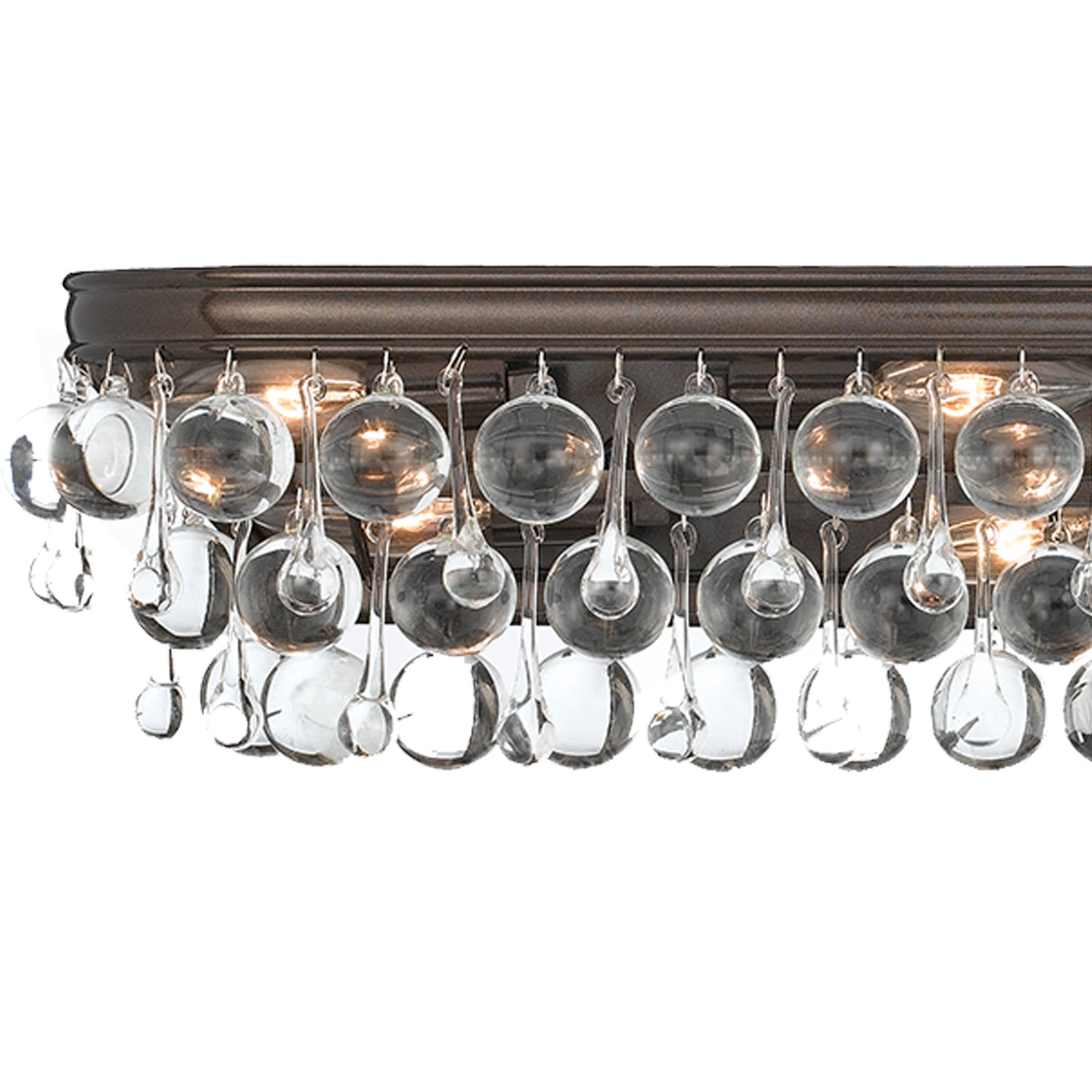 Crystorama Calypso 134-VZ – 33 Inch – 8 Light – Bath Vanity Light – Vibrant Bronze – Damp Rated