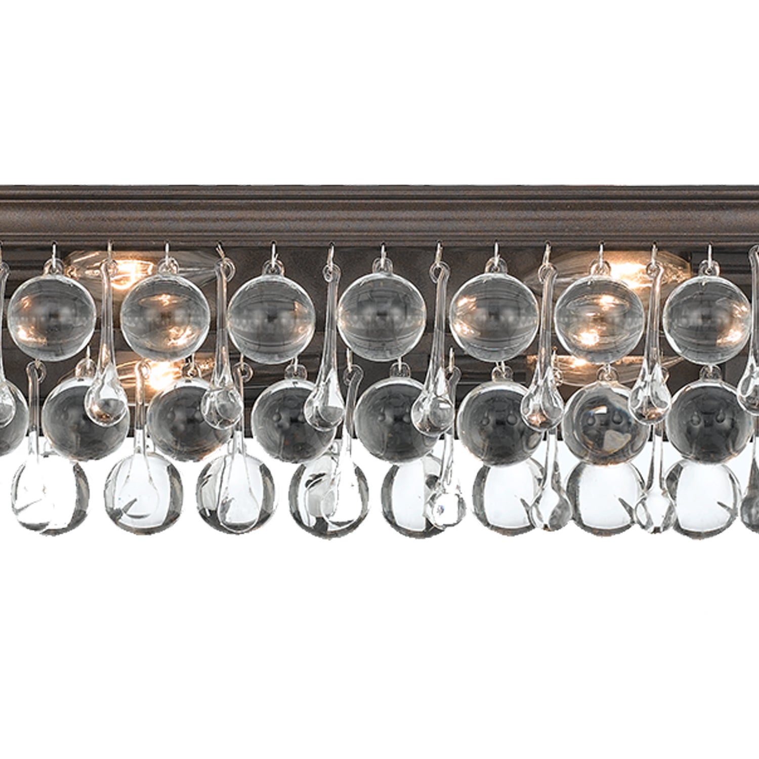 Crystorama Calypso 134-VZ – 33 Inch – 8 Light – Bath Vanity Light – Vibrant Bronze – Damp Rated