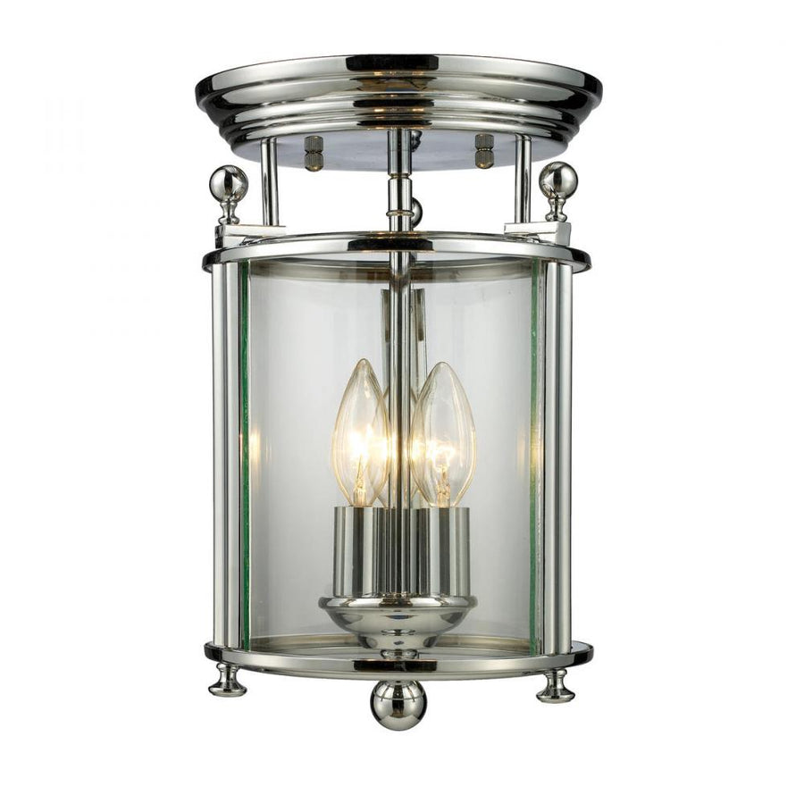 3 Light Flush Mount Light-Clear and