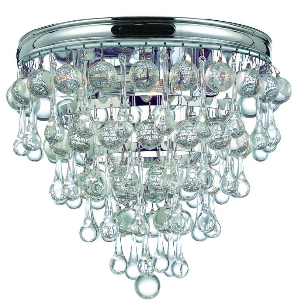 Crystorama CALYPSO 135-CH Flush Mount Modern - Polished Chrome