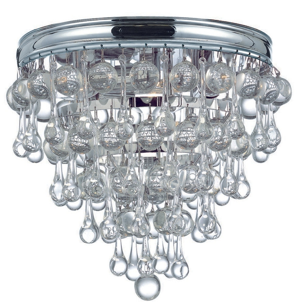 Crystorama CALYPSO 135-CH Flush Mount Modern - Polished Chrome