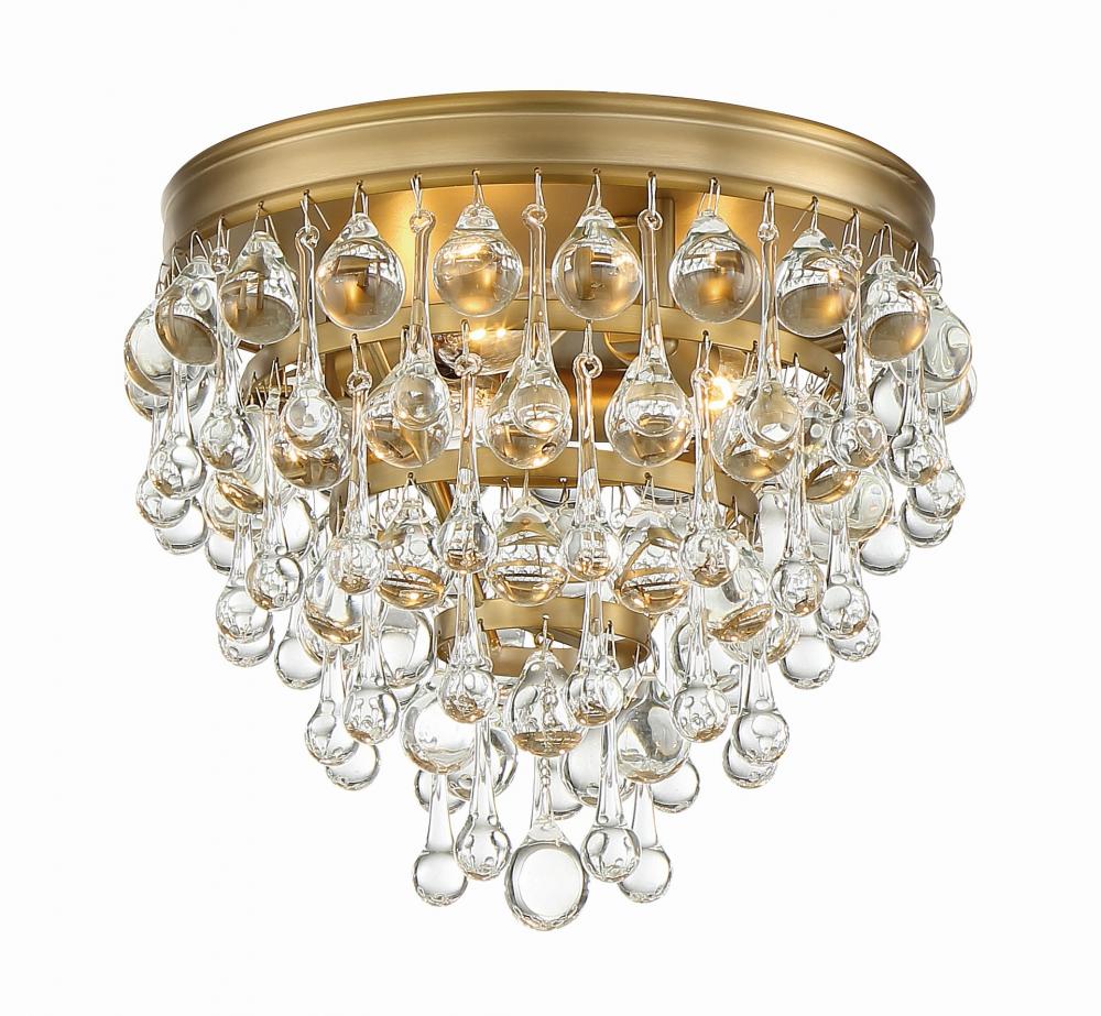 Crystorama CALYPSO 135-VG Flush Mount Modern - Vibrant Gold