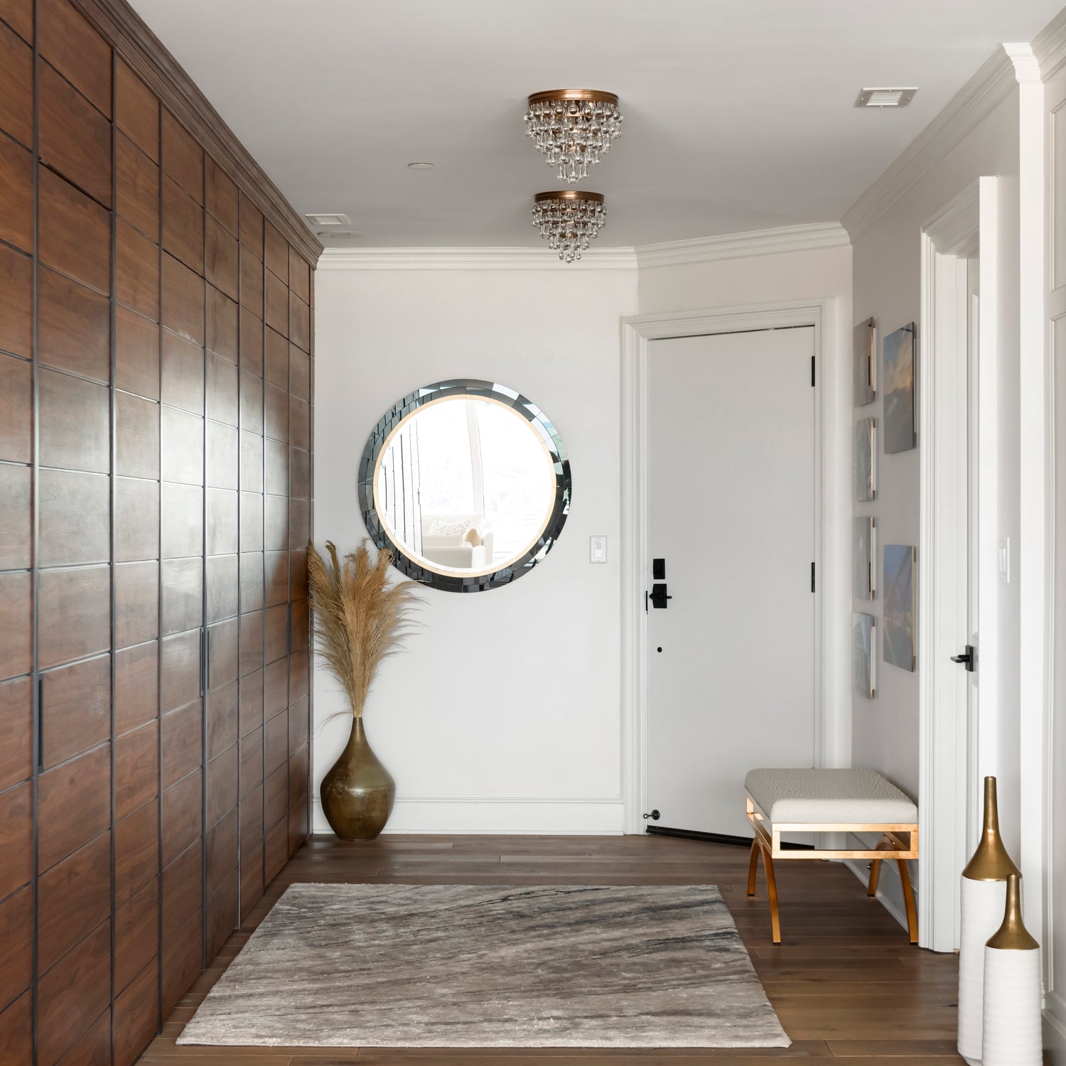 Crystorama Calypso 135-VG – 10.5 Inch – 3 Light – Semi Flush Mount Light – Vibrant Gold – Damp Rated