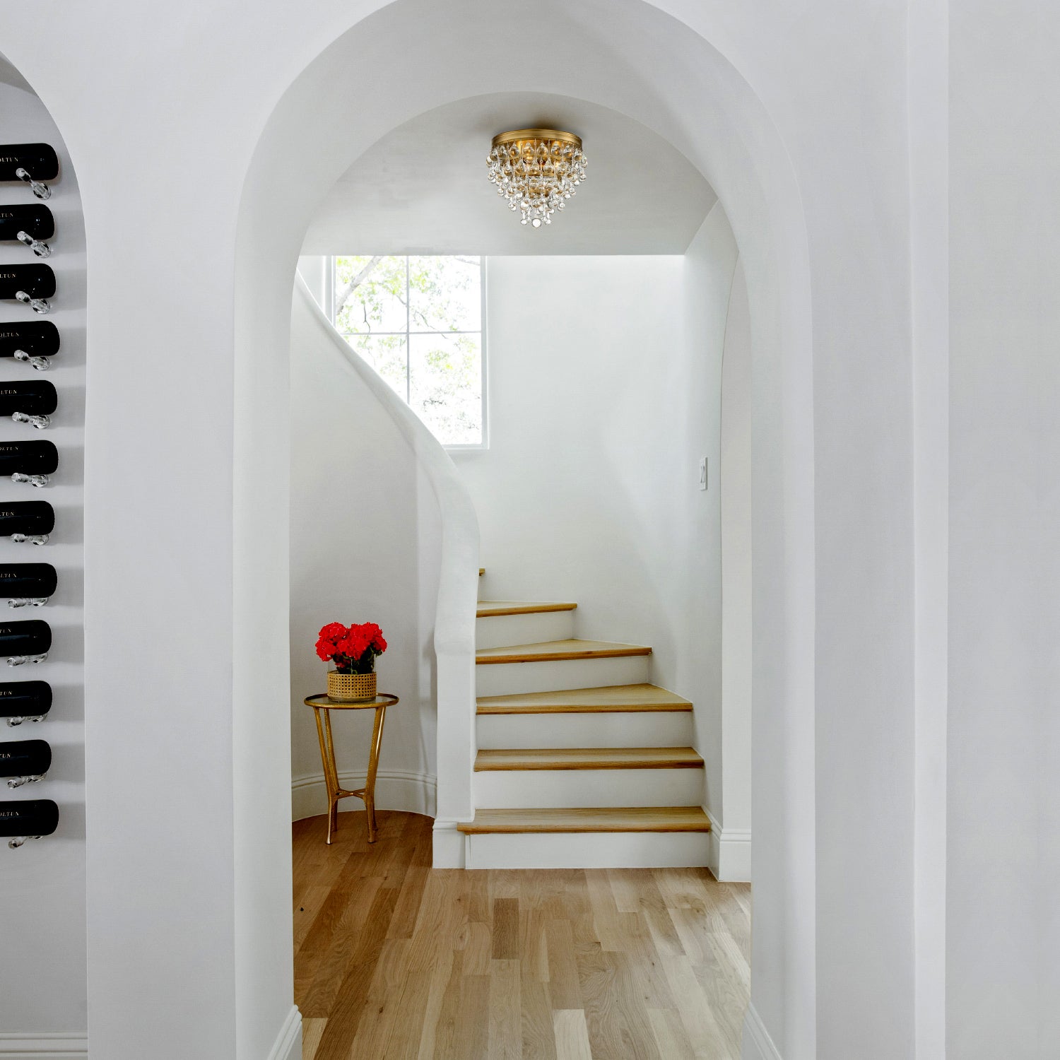 Crystorama Calypso 135-VG – 10.5 Inch – 3 Light – Semi Flush Mount Light – Vibrant Gold – Damp Rated