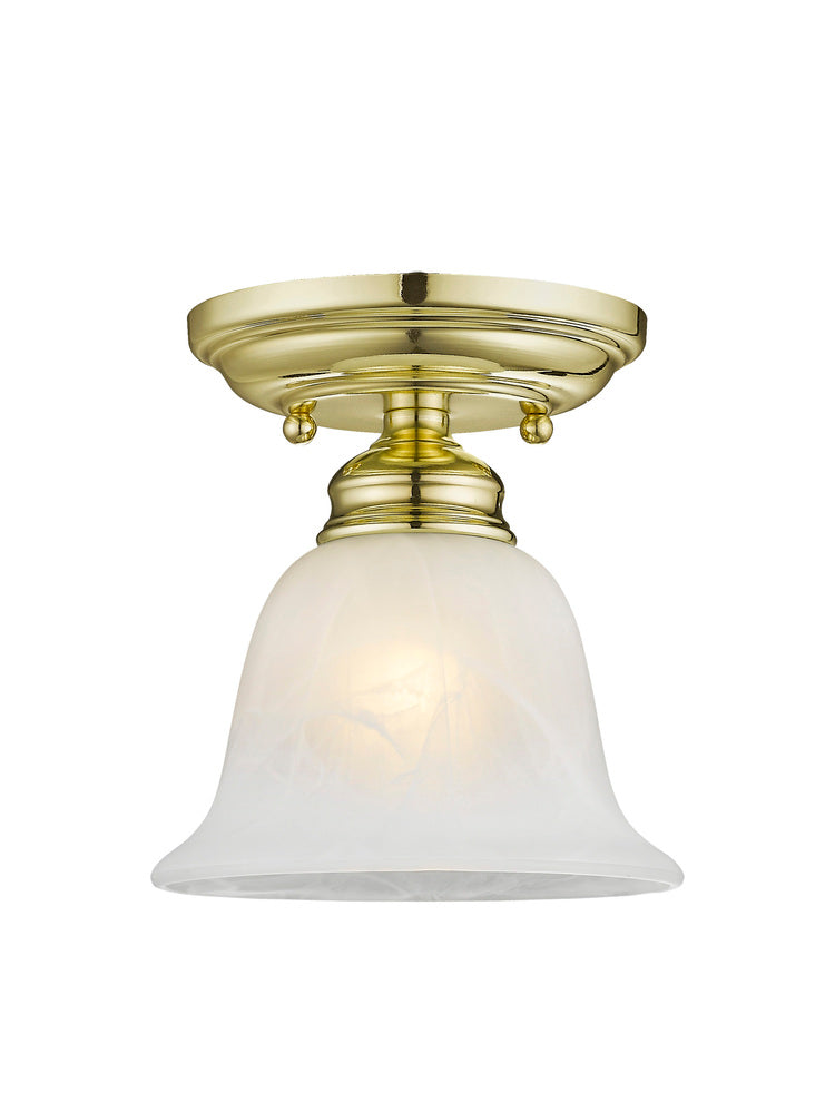 Livex Lighting ESSEX 1350-02 Flush Mount Contemporary - Polished Brass