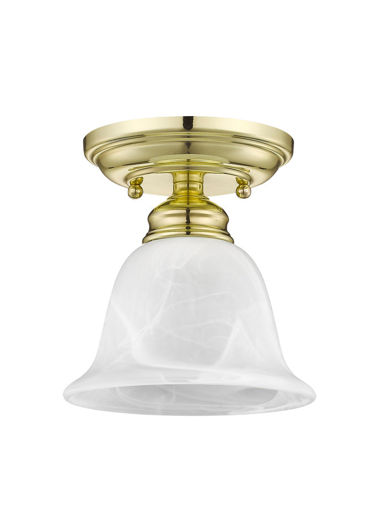 Livex Lighting ESSEX 1350-02 Flush Mount Contemporary - Polished Brass