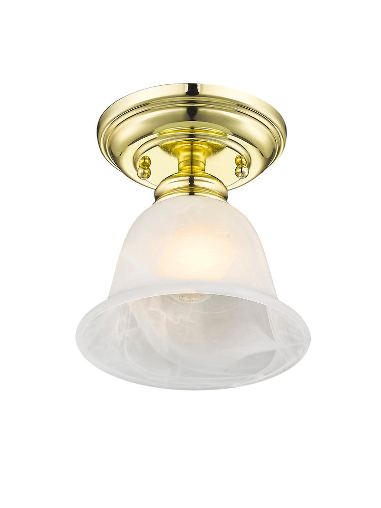 Livex Lighting ESSEX 1350-02 Flush Mount Contemporary - Polished Brass