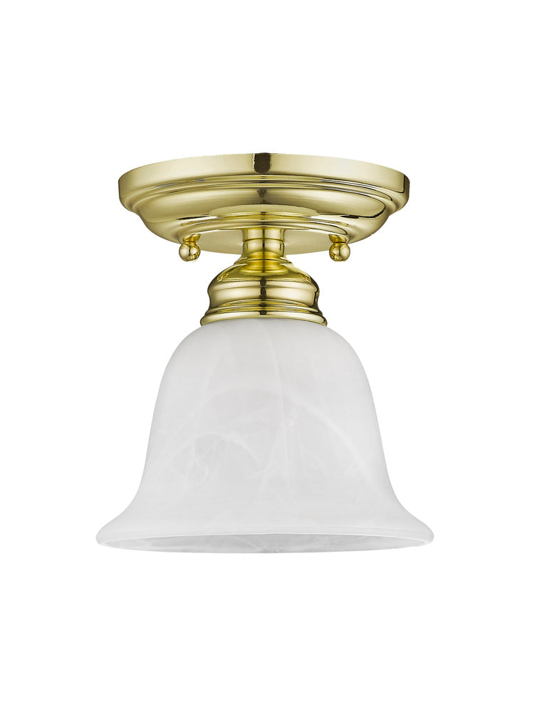 Livex Lighting ESSEX 1350-02 Flush Mount Contemporary - Polished Brass