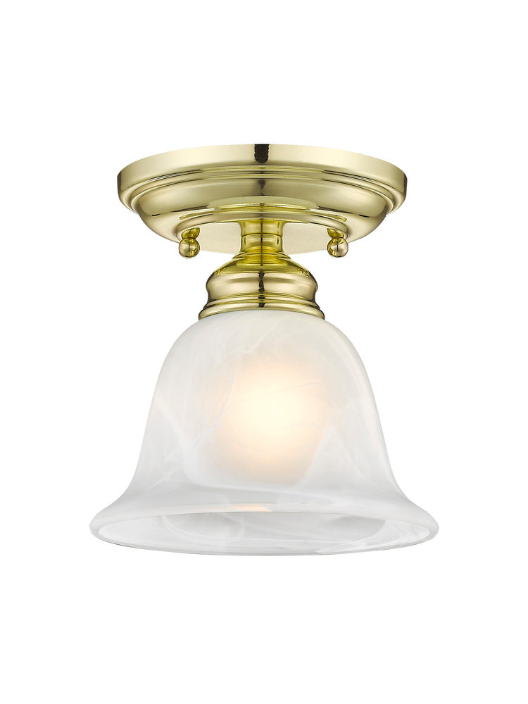 Livex Lighting ESSEX 1350-02 Flush Mount Contemporary - Polished Brass