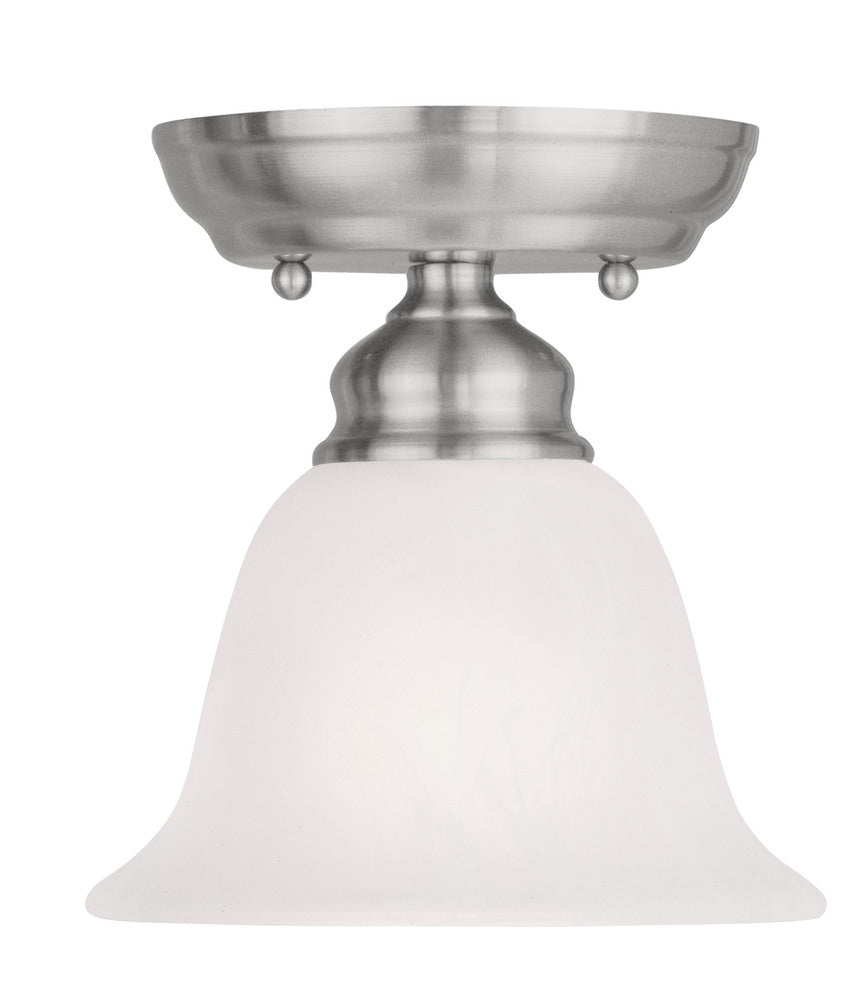 Livex Lighting ESSEX 1350-91 Flush Mount Contemporary - Brushed Nickel