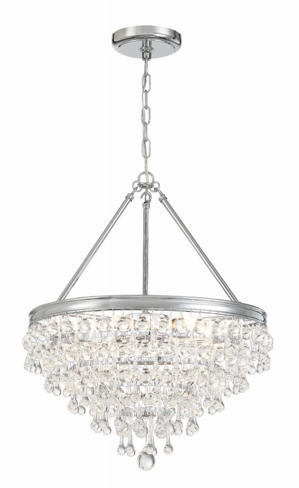 Crystorama CALYPSO 136-CH Chandelier Modern - Polished Chrome