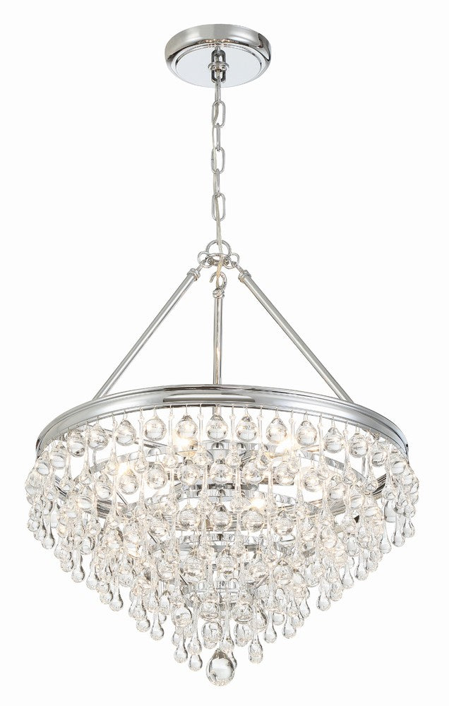 Crystorama CALYPSO 136-CH Chandelier Modern - Polished Chrome