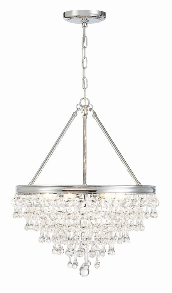 Crystorama CALYPSO 136-CH Chandelier Modern - Polished Chrome