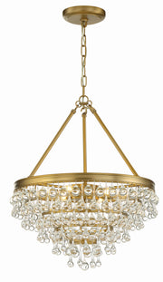 Crystorama Calypso 136-VG – 20 Inch – 6 Light – Chandelier – Vibrant Gold – Damp Rated