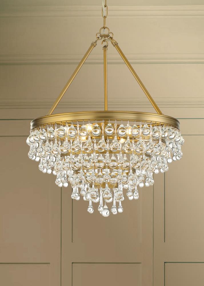 Crystorama CALYPSO 136-VG Chandelier Modern - Vibrant Gold